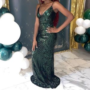 Sequin Formal Mesh Mermaid Dress